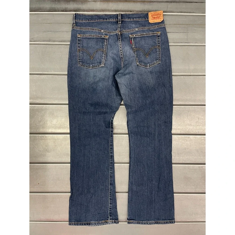 Levis‎ 515 Nouveau Bootcut Jeans Womens 34x32 Blue Medium/Dark Wash Denim